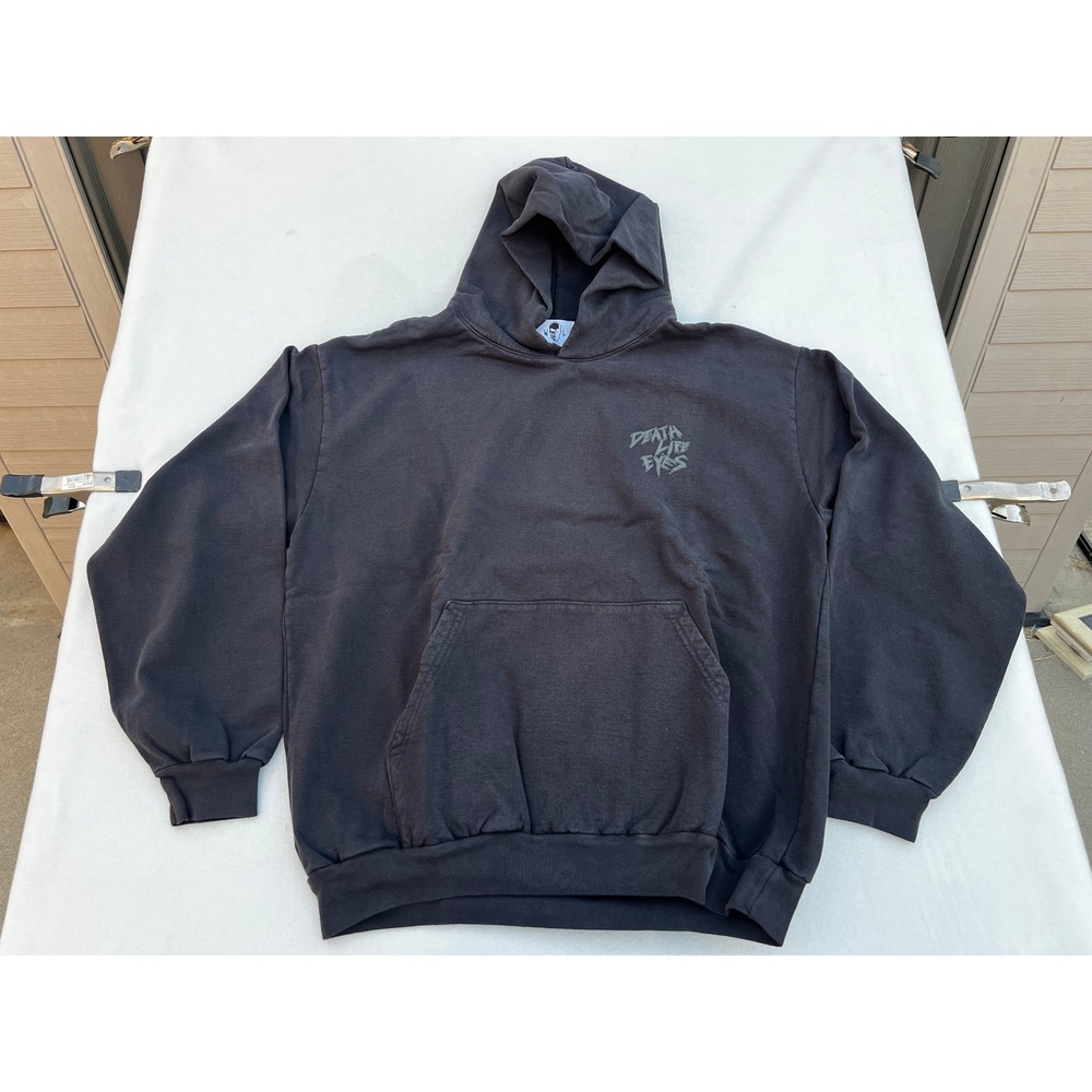 Warren‎ Lotas Ghost Dog Stone Washed Hoodie Black XL Pullover Graphic
